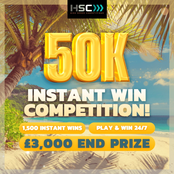 £50,000 PIZE POT - £3000 JACK POT | 1520 INSTANT WINS #9