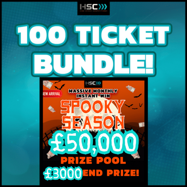 100 TICKETS INTO OUR £50K PRIZE POOL